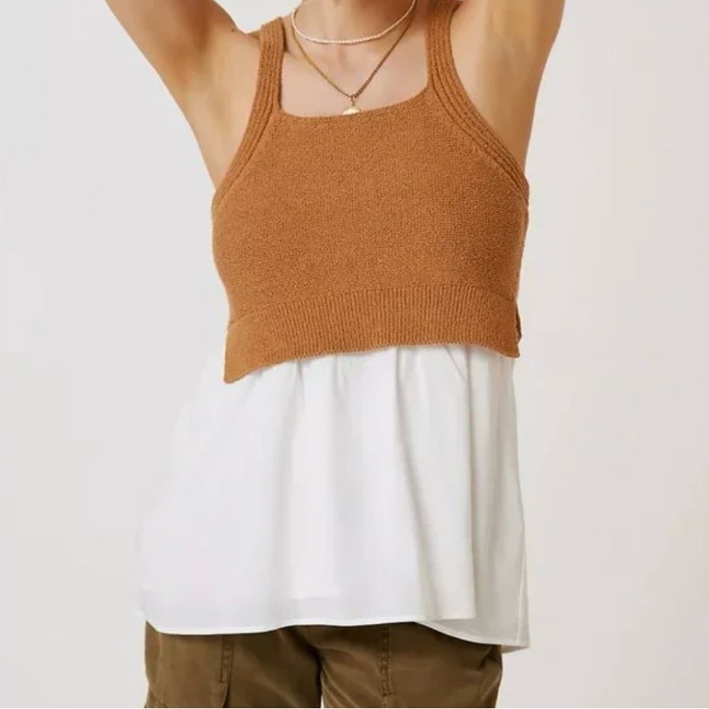 Anthropologie - Twofer Sleeveless Sweater Blouse